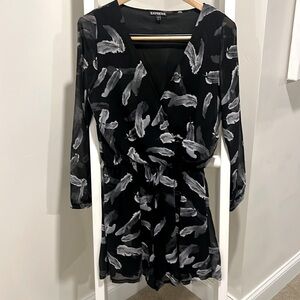 Express Long Sleeve Shorts Romper